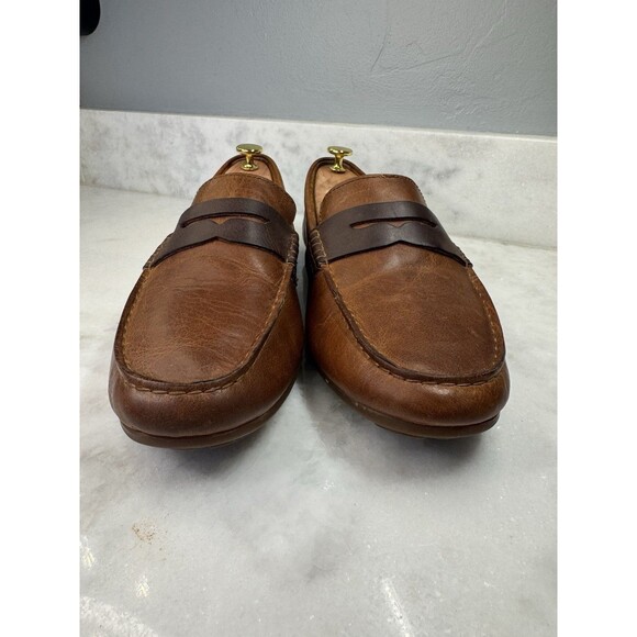 Born Distressed Two Tone Brown Slip On Driving Penny Loafer Men’s Size 11 M - Picture 10 of 16
